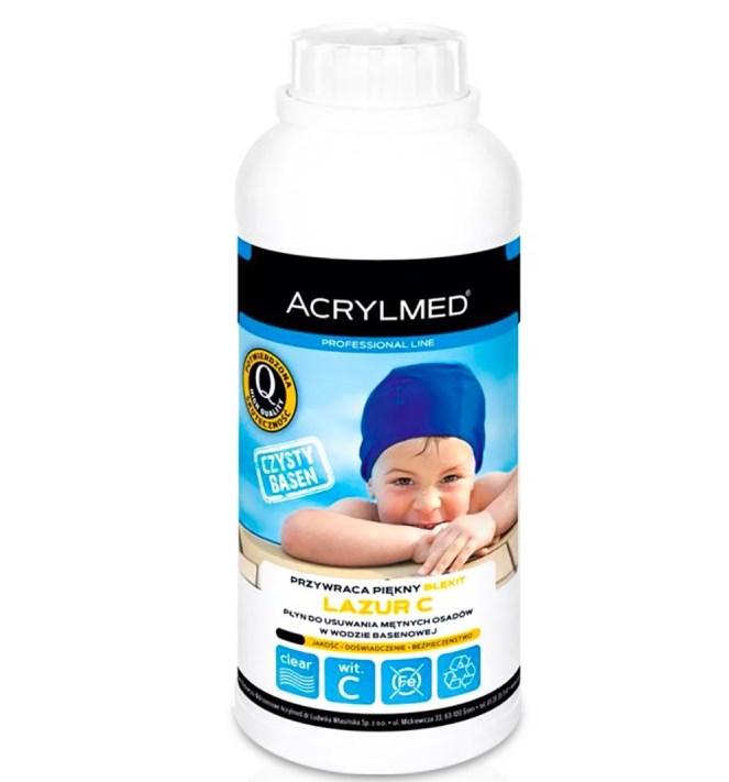 Preparat Lazur C Acrylmed do brunatnej zażelazionej wody basenowej
